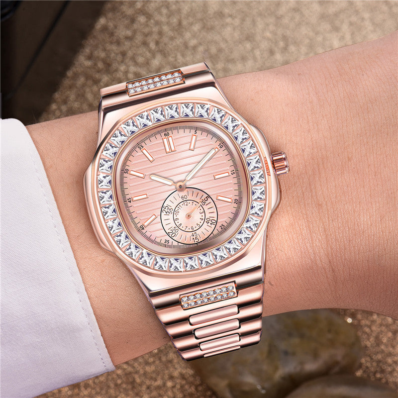 Men's Fashion Alloy Luxury Brand Diamond Gifts Watches