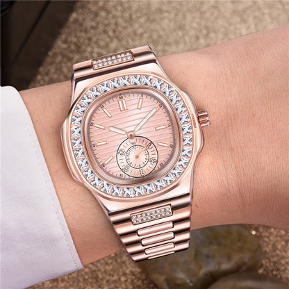 Men's Fashion Alloy Luxury Brand Diamond Gifts Watches