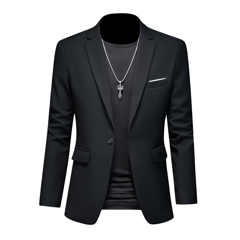 Navy Slim Fit Casual Business Jacket----Business Casual Fashion Suit Jacket Slim Fit