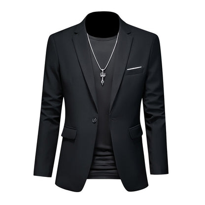Navy Slim Fit Casual Business Jacket----Business Casual Fashion Suit Jacket Slim Fit