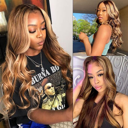 4x4 Lace Closure Wig Human Hair P427 Body Wave Density