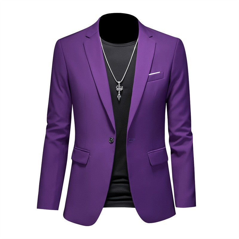 Navy Slim Fit Casual Business Jacket----Business Casual Fashion Suit Jacket Slim Fit
