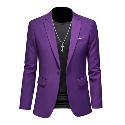 Navy Slim Fit Casual Business Jacket----Business Casual Fashion Suit Jacket Slim Fit