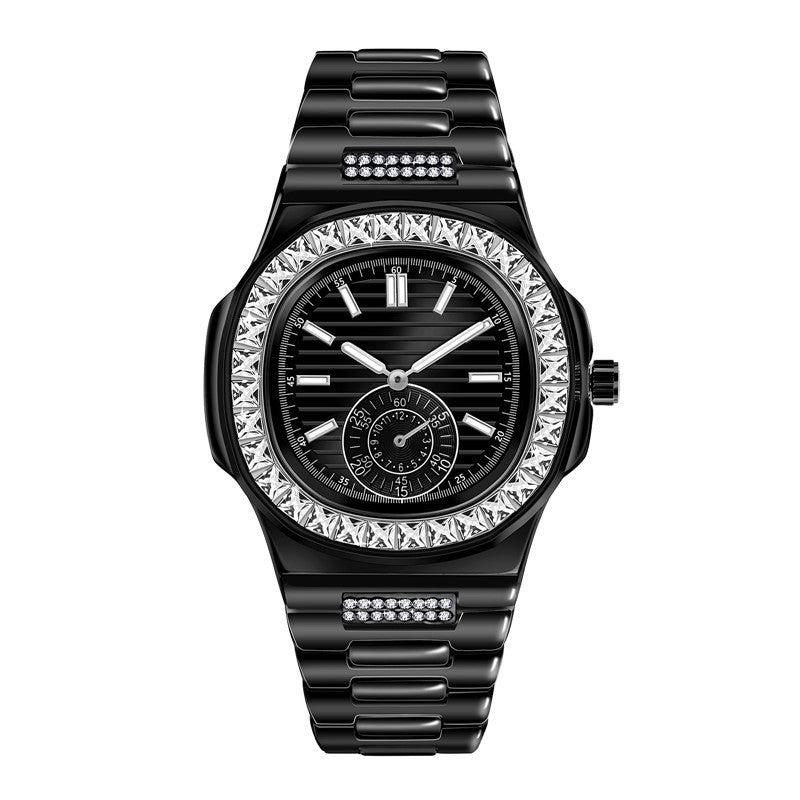 Men's Fashion Alloy Luxury Brand Diamond Gifts Watches