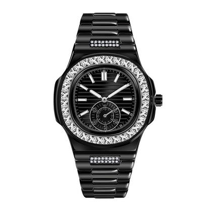 Men's Fashion Alloy Luxury Brand Diamond Gifts Watches
