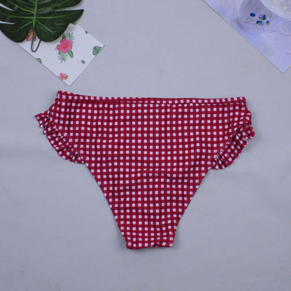 Sexy Plaid Bikini Red Green Plaid Bathing Suits