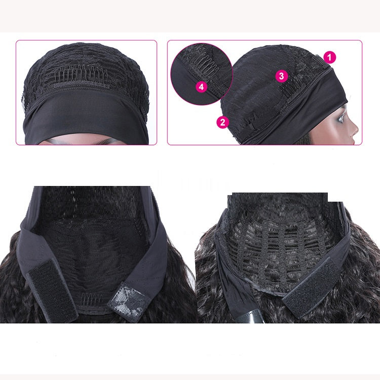 Human Hair Straight Strip Mechanism Headband- 10-28 inches