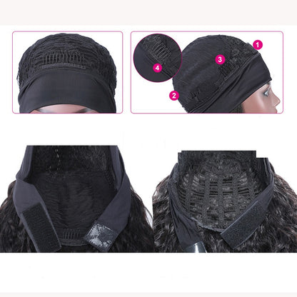 Human Hair Straight Strip Mechanism Headband- 10-28 inches