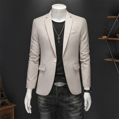 Navy Slim Fit Casual Business Jacket----Business Casual Fashion Suit Jacket Slim Fit