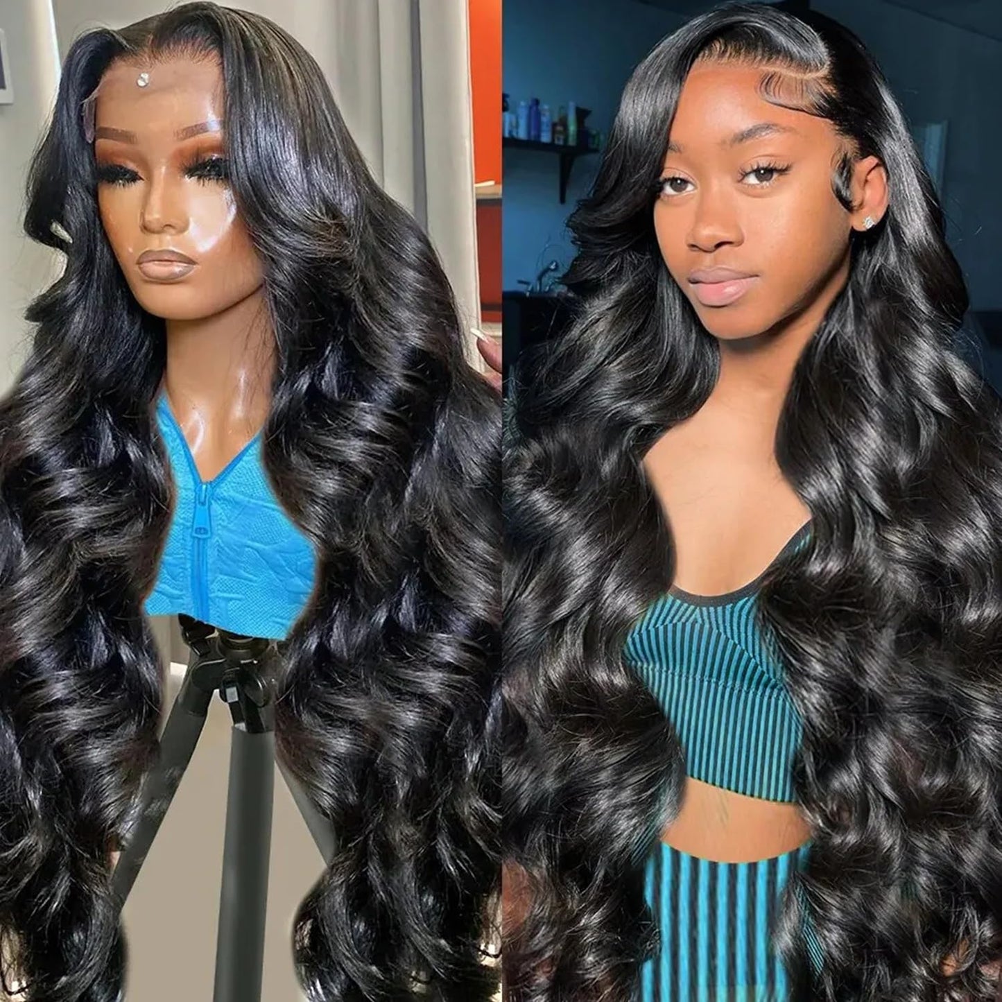 13x4 Lace Front Human Hair Wigs Natural Color Body Wave Density 12-30 inches