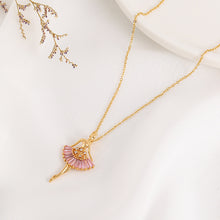 Ins Ballet-girl-shaped Necklace Fashion Personality Rhinestone Clavicle Chain Jewelry For Women