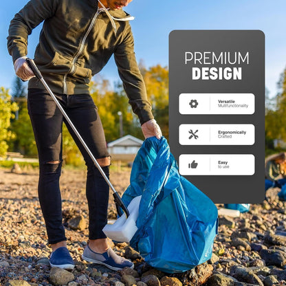 4 X LONG REACH GRABBER REACHER LITTER PICKER HELPING HAND HELD PICK UP TOOL