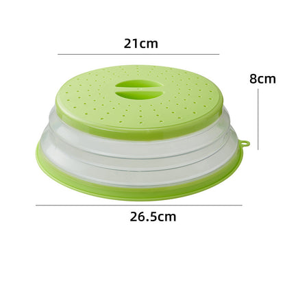 Microwave Splatter Cover Vented For Food With Hook Hole, Splatter Guard & Colander Kitchen Gadget For Food, Meal Prep