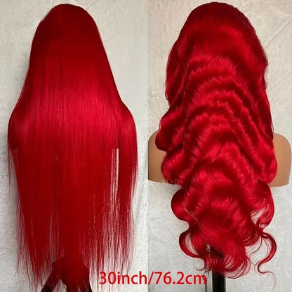 Front-lace Black Middle-parted Long Straight Hair For Women fluffy Natural And Stylish Full Wig 18-32 inches