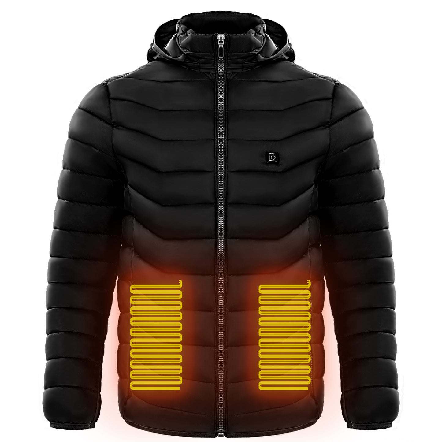 Men Heated Puffer Jacket Electric Heating Coat Insulated Hood Windbreaker Heat Zones