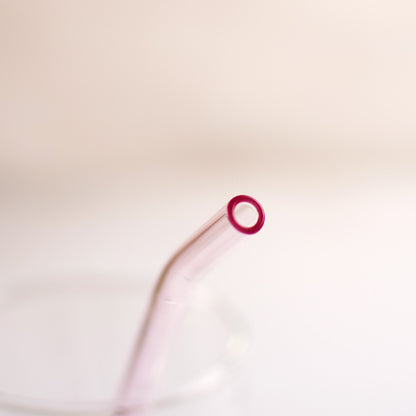 Colored High Borosilicate Environmentally Friendly Heat-resistant Curved Glass Straws