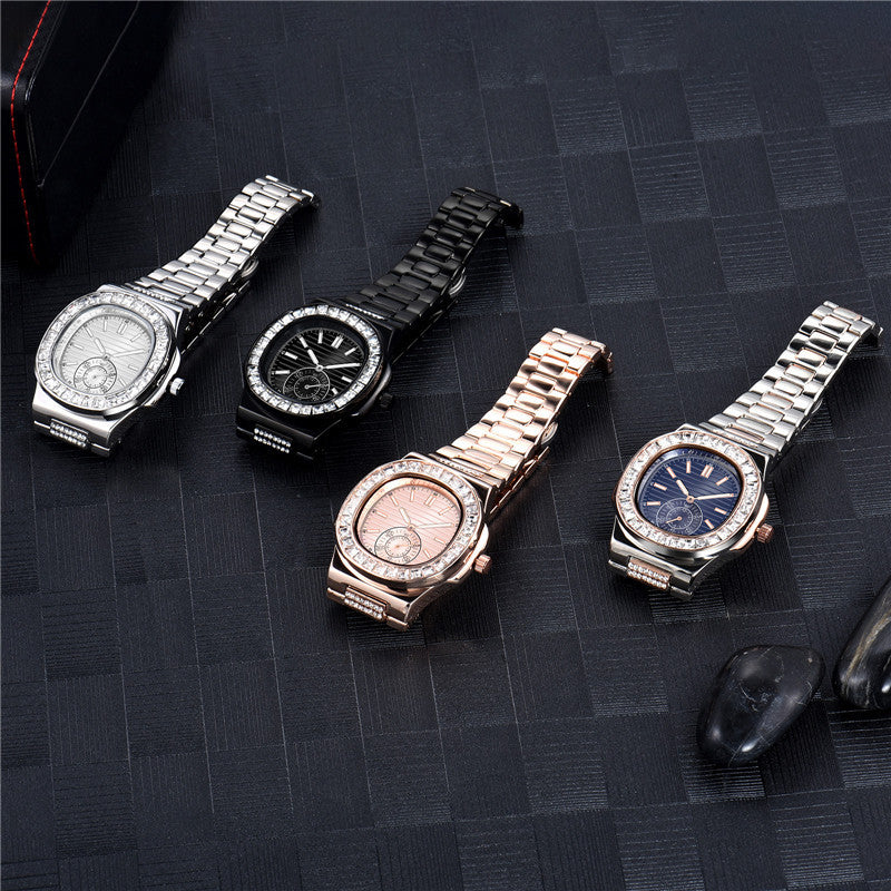 Men's Fashion Alloy Luxury Brand Diamond Gifts Watches
