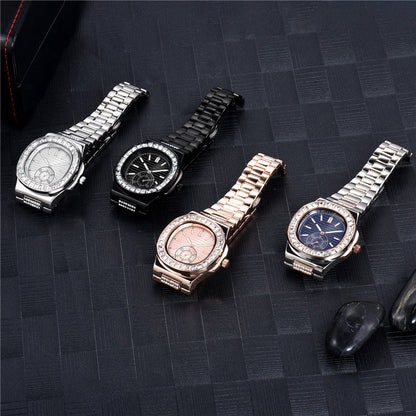 Men's Fashion Alloy Luxury Brand Diamond Gifts Watches