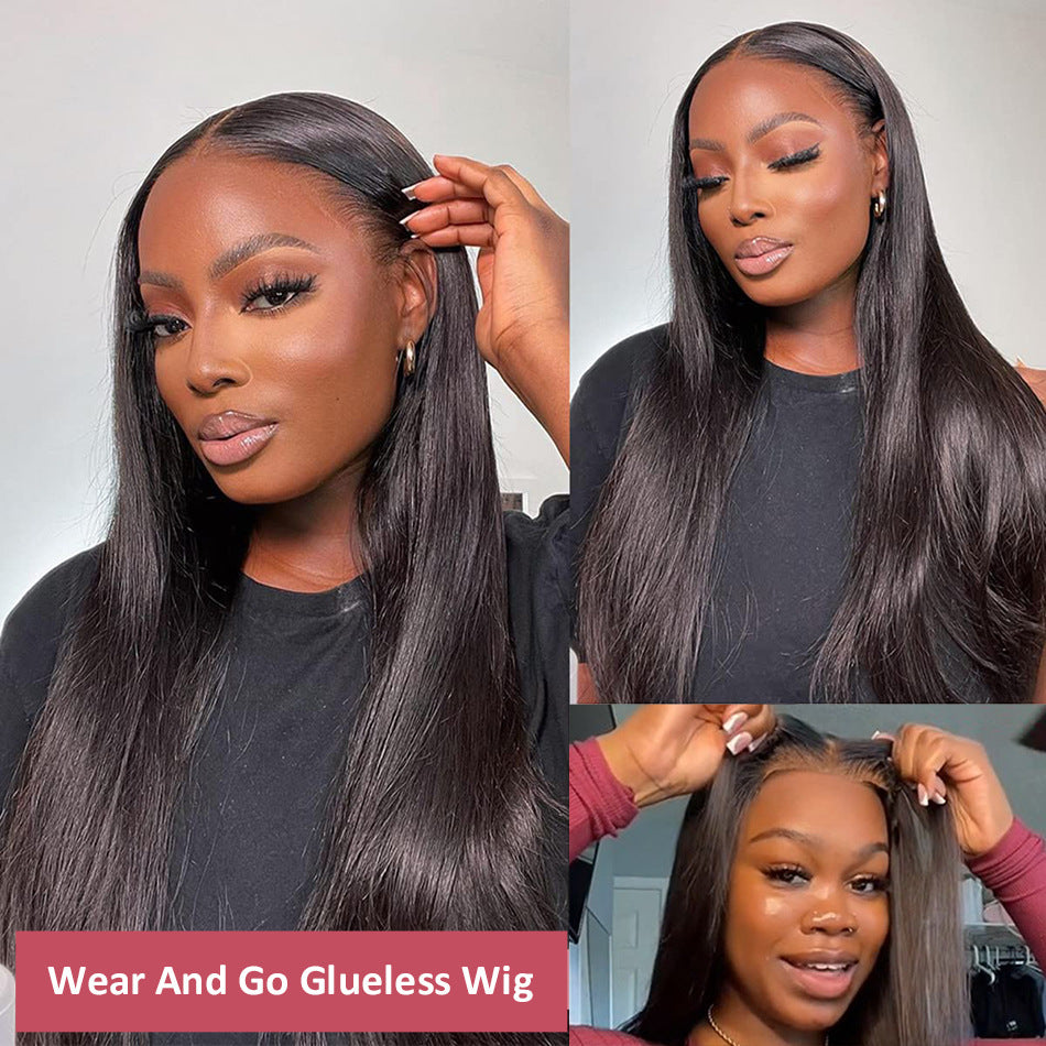 Glueless Wig Human Hair Straight Wig- 10-30 inches