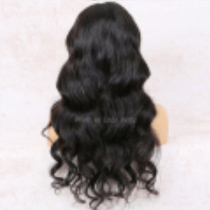 13x5 Lace Front Body Wave Middle Part Human Hair Wig Natural Color Density 12-22 inches