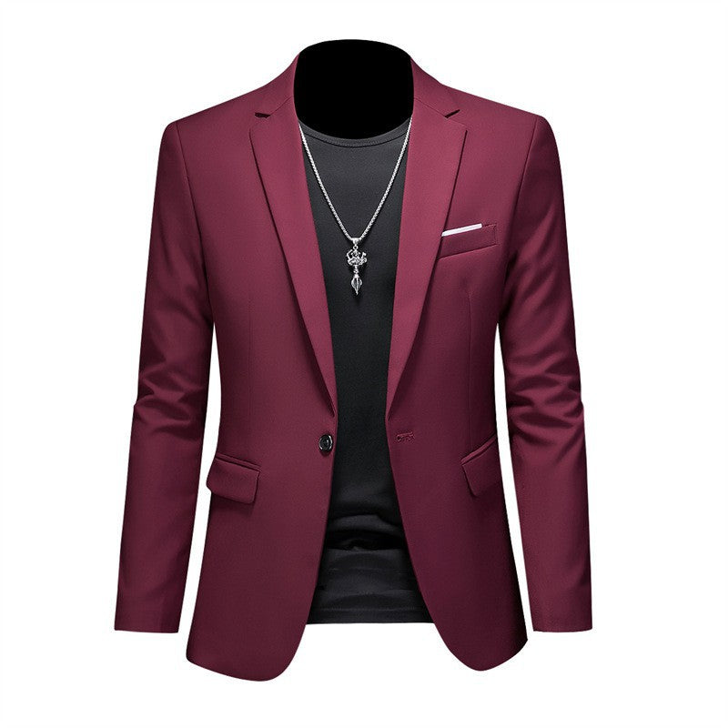 Navy Slim Fit Casual Business Jacket----Business Casual Fashion Suit Jacket Slim Fit