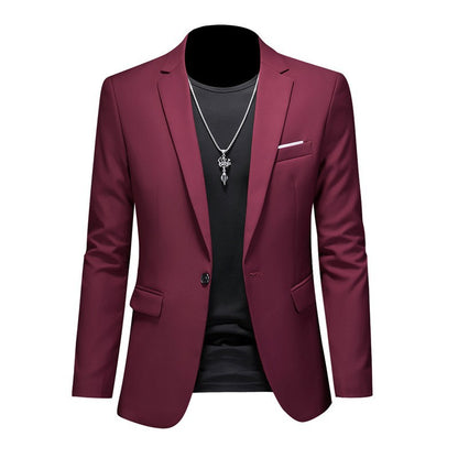 Navy Slim Fit Casual Business Jacket----Business Casual Fashion Suit Jacket Slim Fit