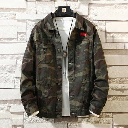 New Men's Camouflage Denim Jacket Coat Man Coats Jaqueta Masculino Jeans Jacket & Coats Fashion Design Autumn Brand Clothing