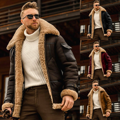 Winter Jacket Men's Military Fleece Warm Jackets Male Fur Collar Coats Army Tactical Jacket