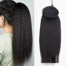 Ladies Bandage Real Hair Ponytail Corn-beard Piece- Human Hair