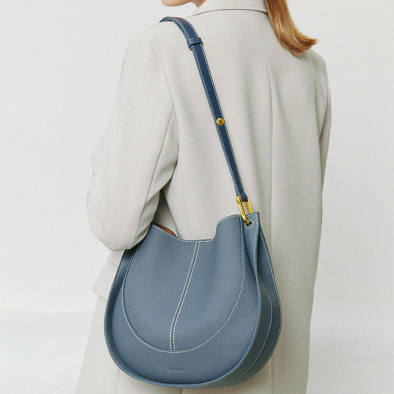 Designer Small Crossbody Bag For Women, Niche Luxury Leather Handbag