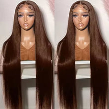 13x4 HD Lace Front Wig, Human Hair, Natural Brazilian Brown Wig, Women's Unprocessed Virgin Hair Wig- 16-24 inches