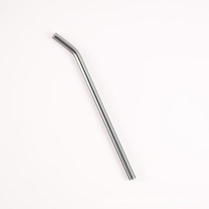 Colored High Borosilicate Environmentally Friendly Heat-resistant Curved Glass Straws