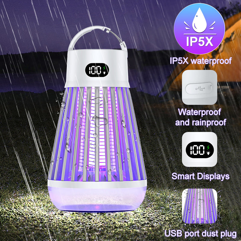 Digital Display Mosquito Killer Lamp Electric Shock Mosquito Trap Light Radiation-less Insect Repellent Trap For Bedroom Outdoor Summer Gadgets