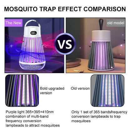 Digital Display Mosquito Killer Lamp Electric Shock Mosquito Trap Light Radiation-less Insect Repellent Trap For Bedroom Outdoor Summer Gadgets
