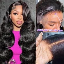 13x4 Lace Front Human Hair Wigs Natural Color Body Wave Density 8-16 inches