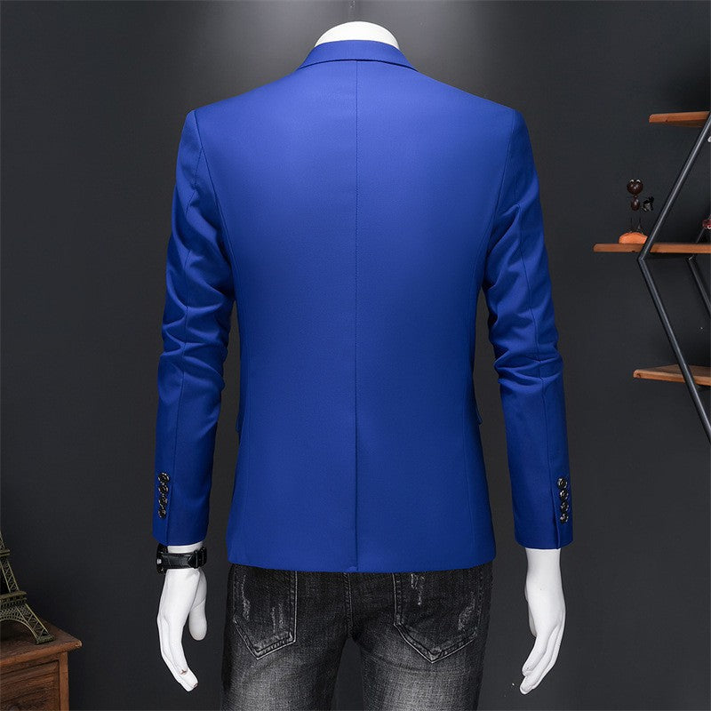 Navy Slim Fit Casual Business Jacket----Business Casual Fashion Suit Jacket Slim Fit