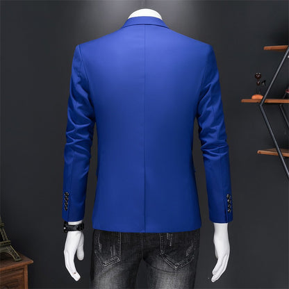 Navy Slim Fit Casual Business Jacket----Business Casual Fashion Suit Jacket Slim Fit
