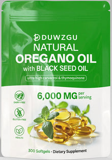 Duwzgu Natural Oregano Oil with Black Seed Oil Butter Soft Capsules