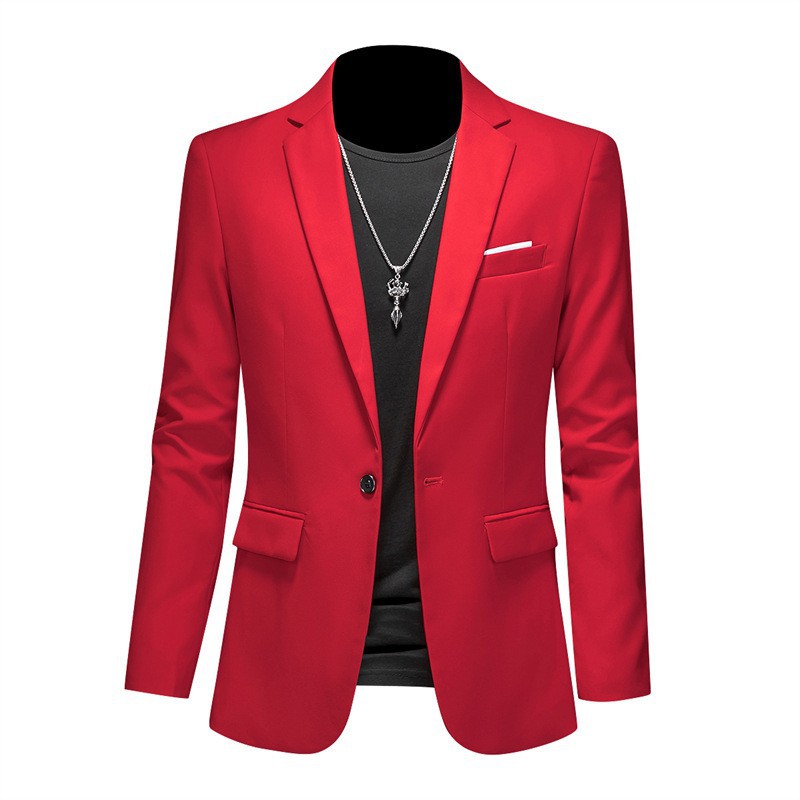 Navy Slim Fit Casual Business Jacket----Business Casual Fashion Suit Jacket Slim Fit